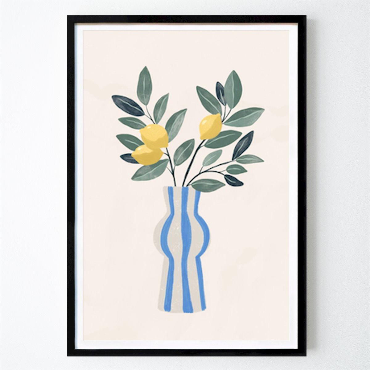 Kukat & Kasvit Juliste: Sunny Citrus Elegance: Moderni asetelma tekijänä Katarzyna Gąsiorowska