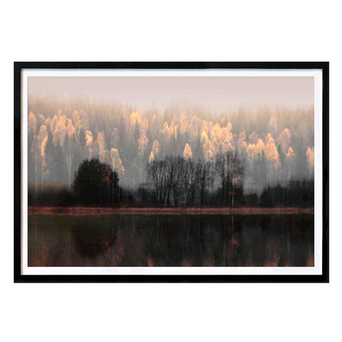 Nature Affiche: Murmures d’automne : Une réflexion sereine par Christina Sillen