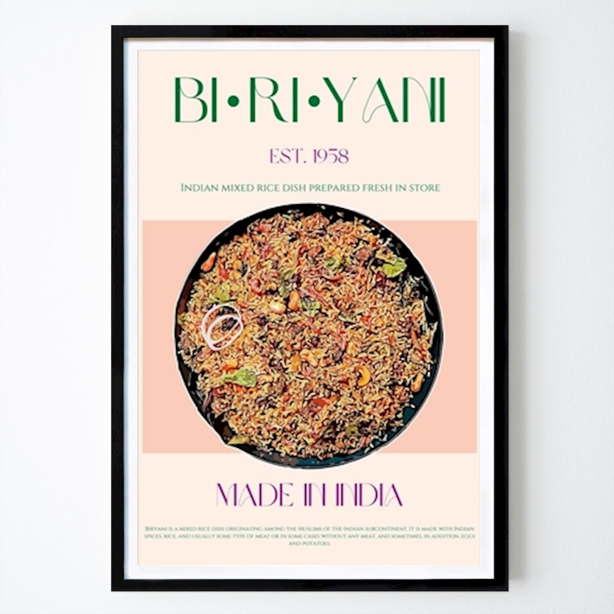 Køkkenbilleder Plakat: Autentisk indisk biryani: En kulinarisk tradition siden 1958 av Nazma Khokhar