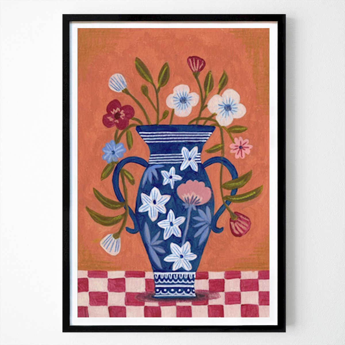 Botanical Poster: Whimsical Floral Still Life In Vibrant Colors by Caroline Bonne Müller