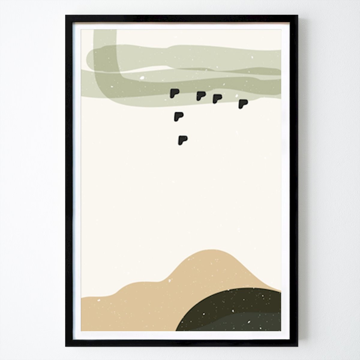 Abstract Poster: Abstract Serenity: Minimalist Landscape Art by NKTN