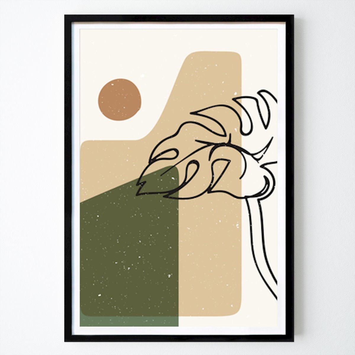 Italy Poster: Minimalist Monstera: A Modern Botanical Art Piece by NKTN