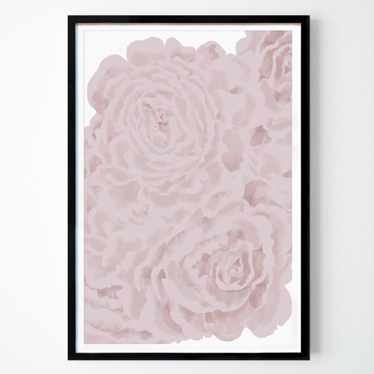 Flores & Plantas Póster: Elegancia suave: Blush Floral Abstraction de Pictufy Studio II