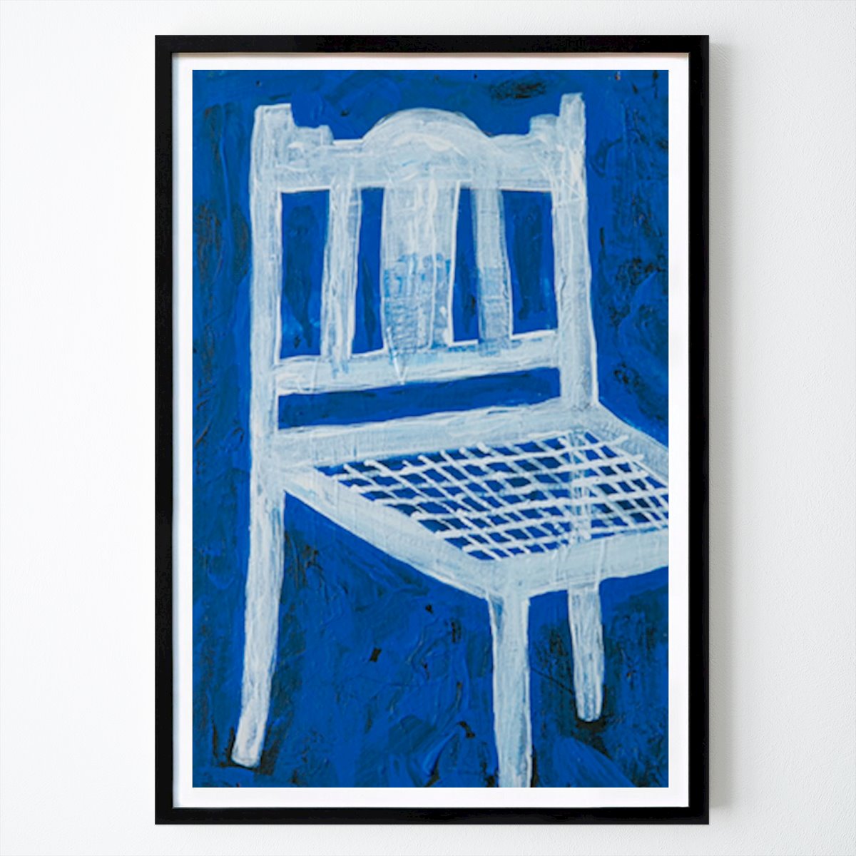 Abstracto Póster: Blue Chair: Una interpretación modernista de Dale Hefer & Family