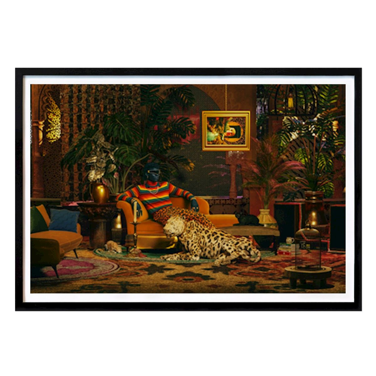 Retro & Vintage Poster: Vibrant Oasis: A Modern Take On Exotic Elegance by CosmoZach