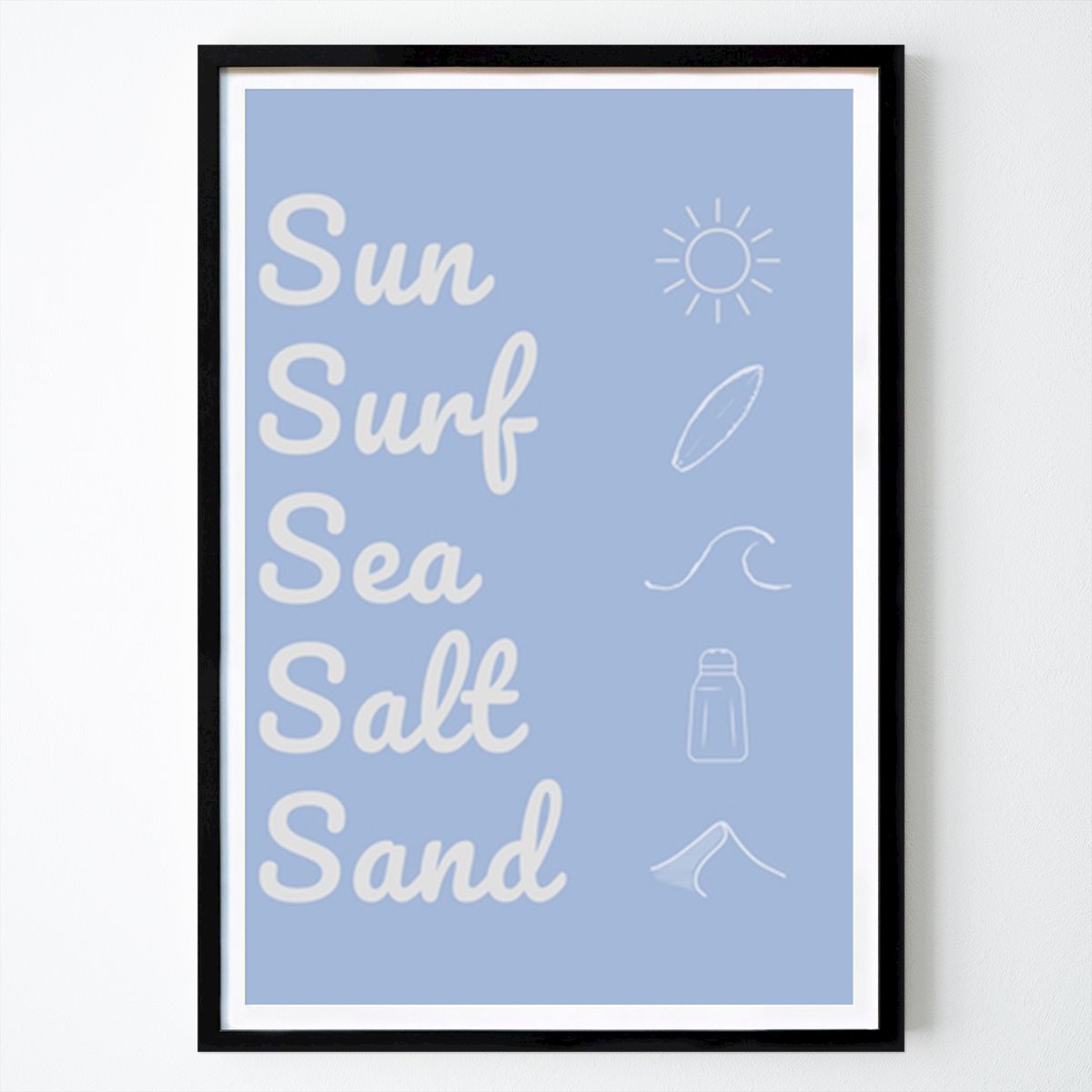 Illustration Poster: Beach Vibes: The Essentials of Summer Fun by Jolly and Dash