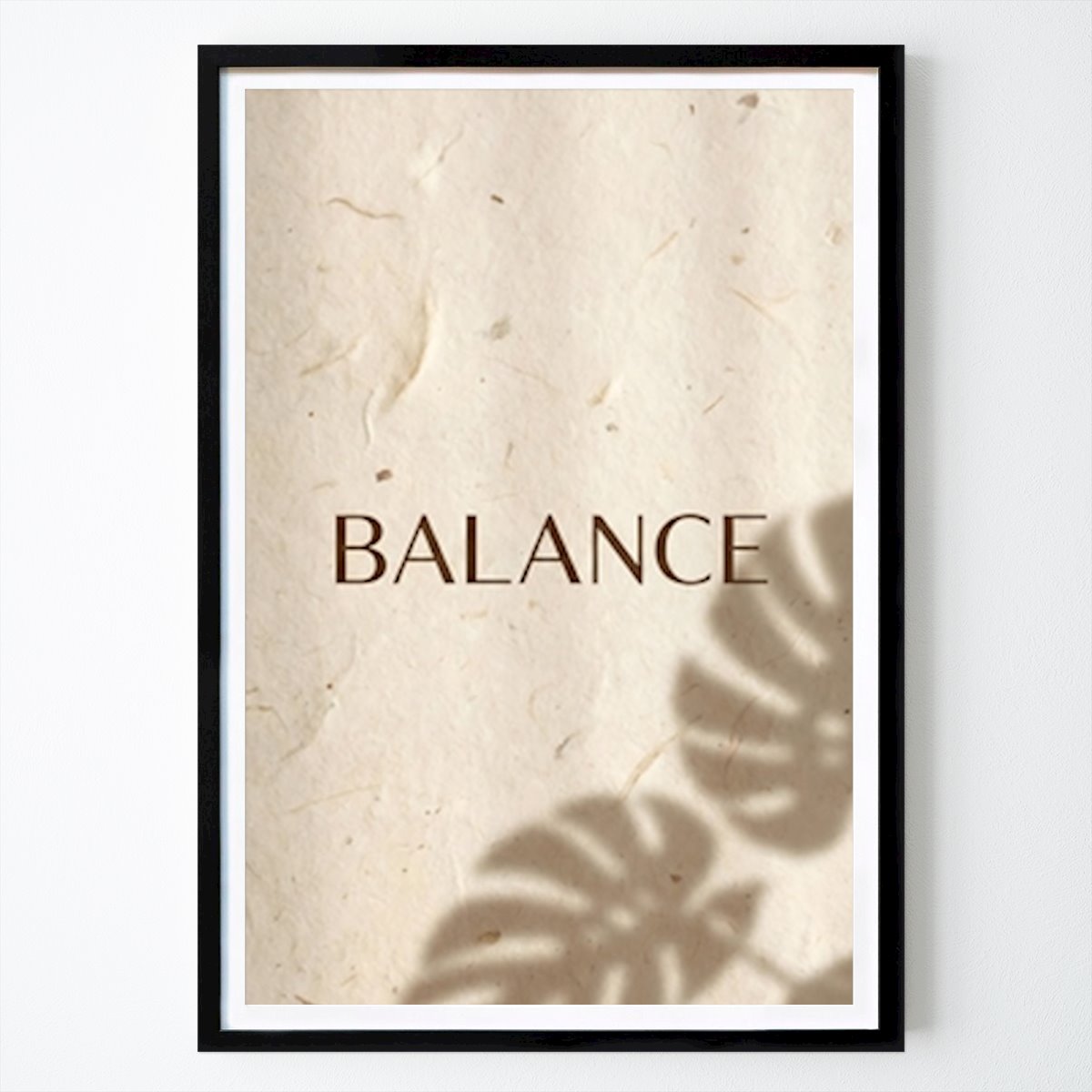 Botanical Poster: Balance - Warm Minimalist Typography Art by Alfi Desra