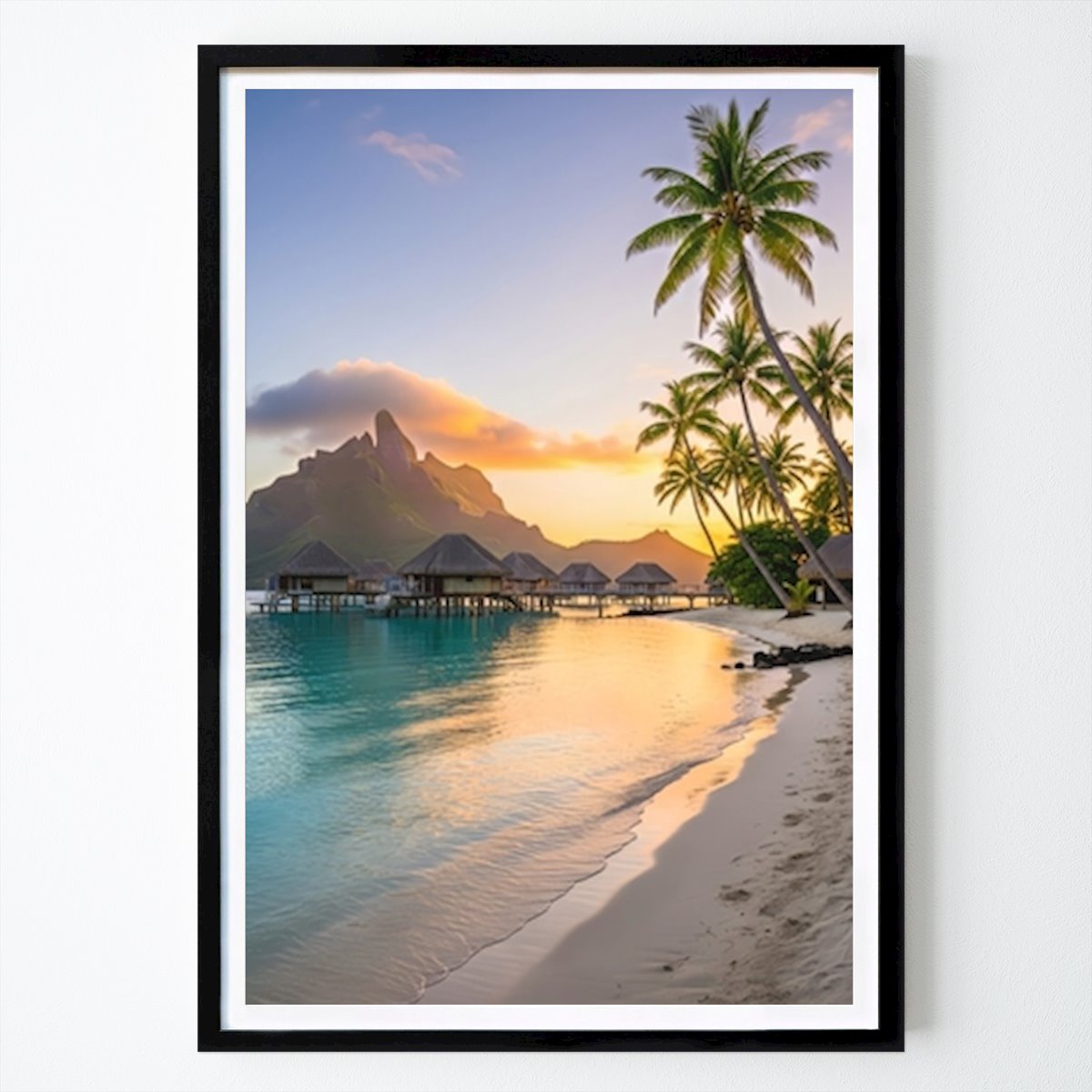 Kitchen Poster: Tropical Paradise: Sunset Over Bora Bora by Arka Nova