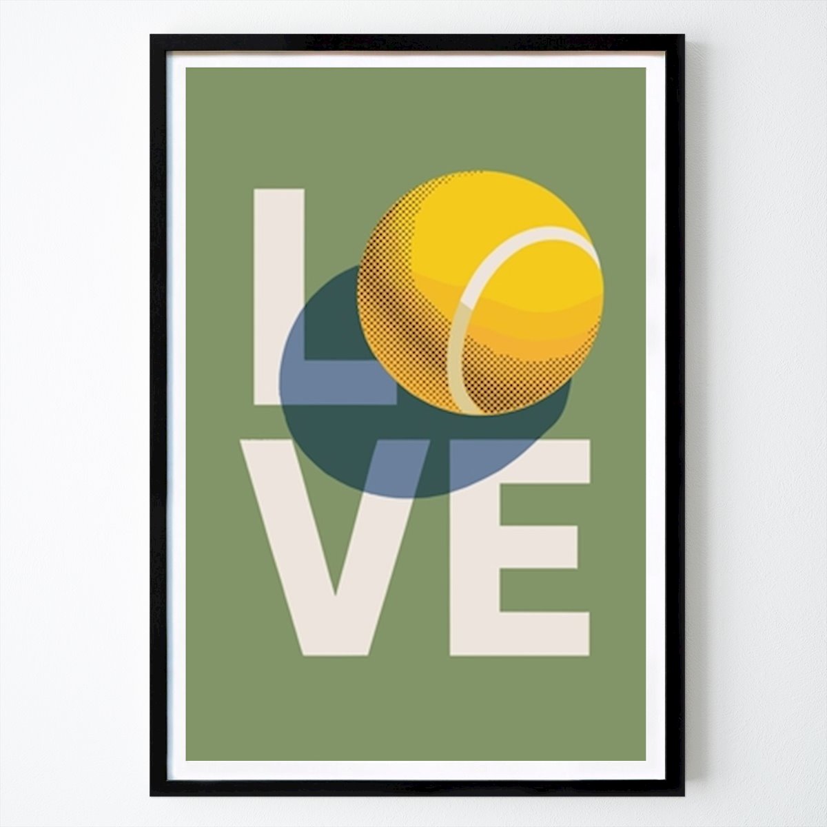 Retro & Vintage Poster: Love Tennis Minimalist by Vicky Hanggara