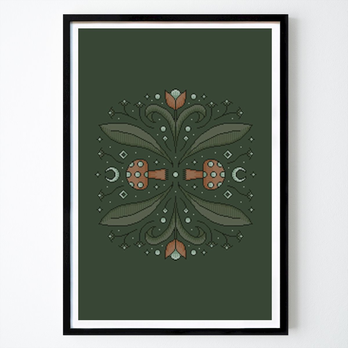 Retro & Vintage Poster: Mysigt Cottagecore-blomstermotiv av Jesse Cooke