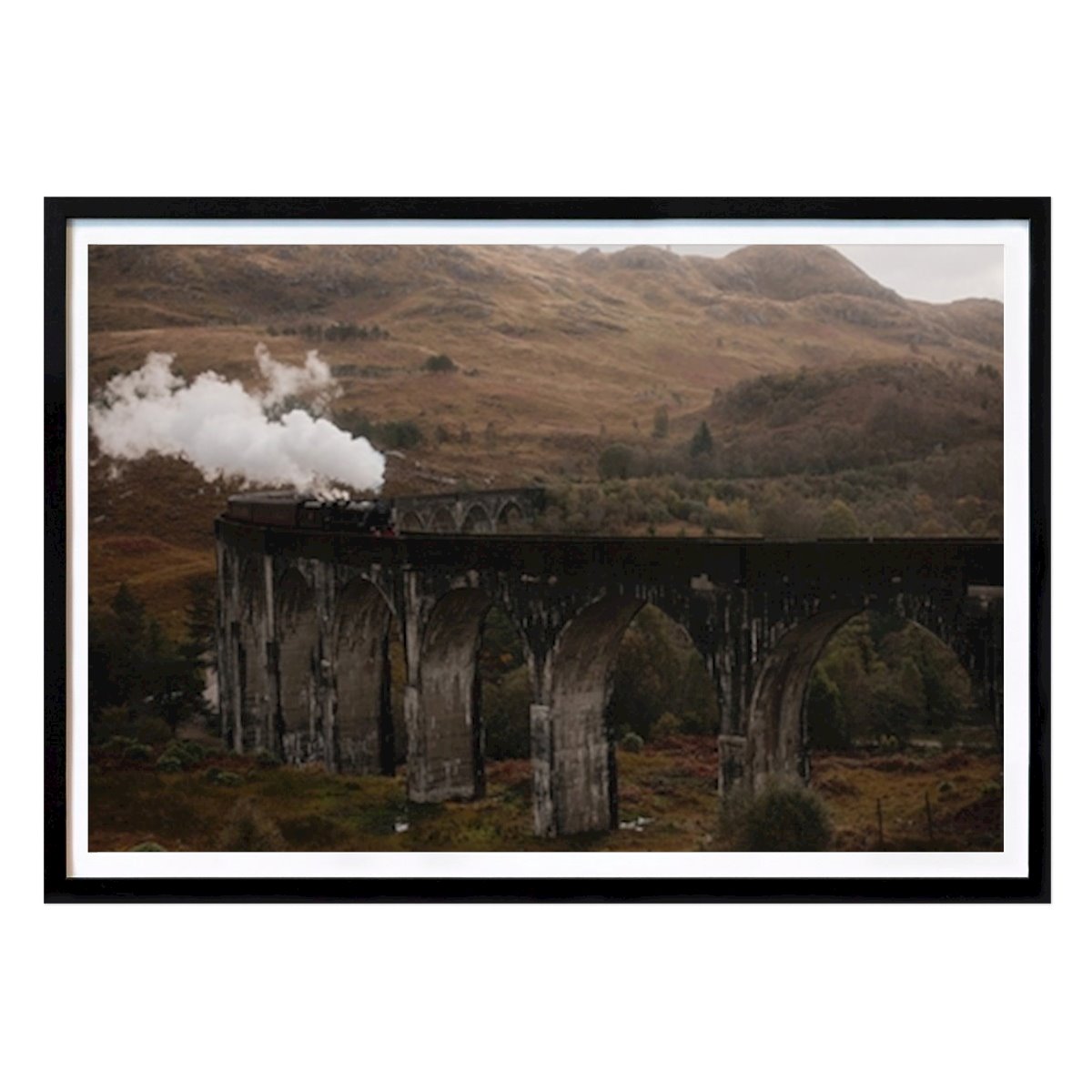Retro & Vintage Poster: Journey Through The Highlands: A Steam Train Adventure by Colleen Schwalm