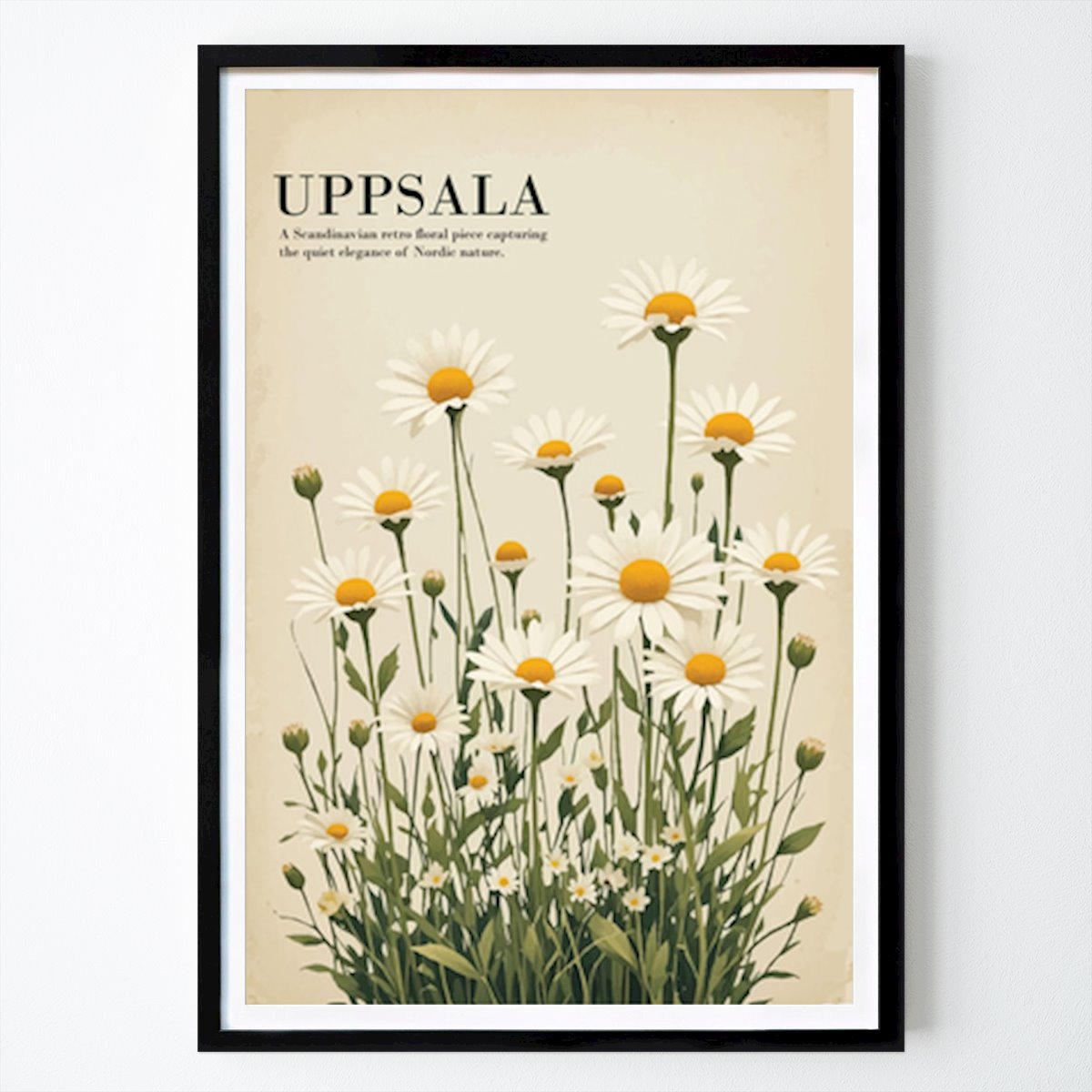 Retro & Vintage Poster: Uppsala: A Vintage Floral Journey Through Nordic Elegance by Choirul umam