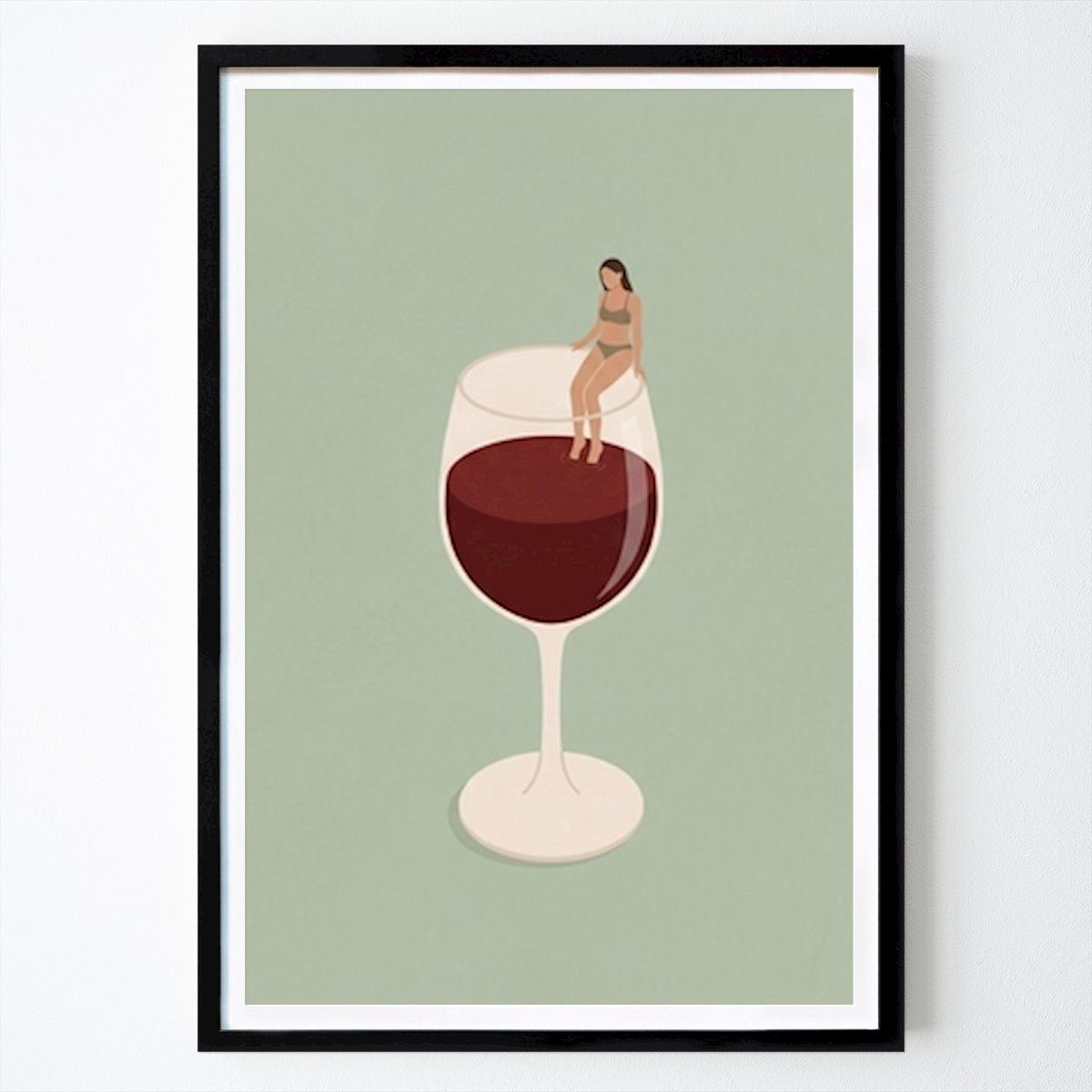 Illustration Poster: Dipping Toes in Red Wine by Thomas Dumas