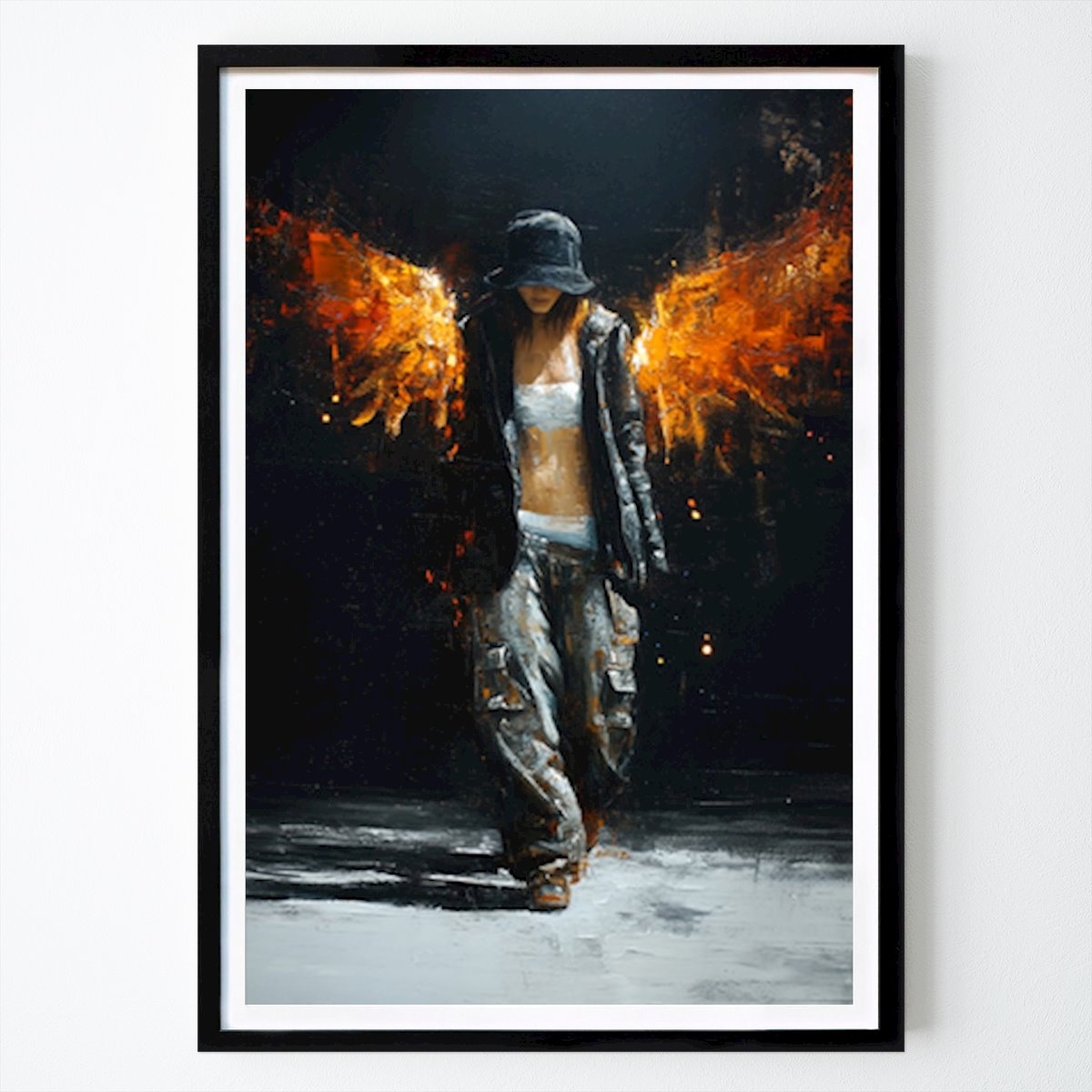 People & Portrait Poster: Fire Wings Beneath The Hat Of Shame by Michael Mattler