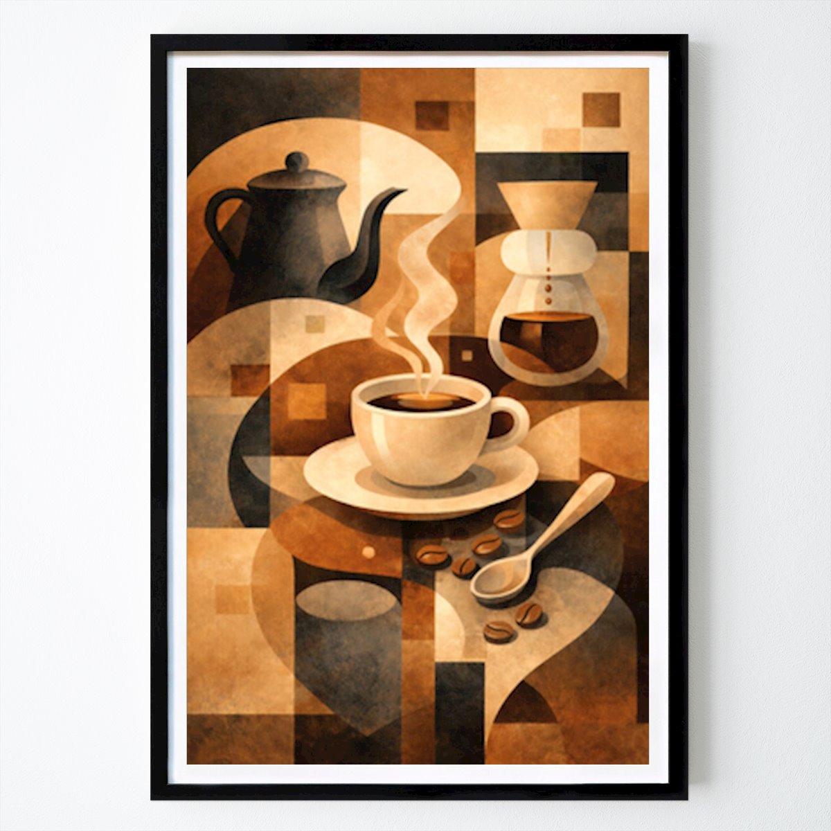 Kjøkken Plakat: Geometrisk kafferitual av Utari Widya
