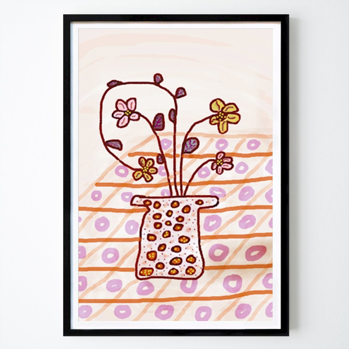 Retro & Vintage Juliste: Leikkisä kukkainen ilo: Leikkisä asetelma tekijänä Christina Sillén