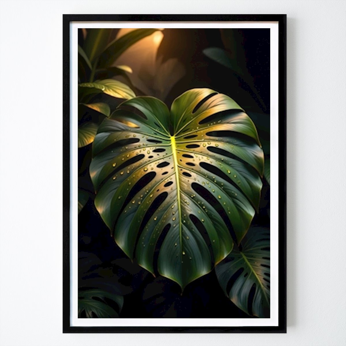 Botanical Poster: Tropical Monstera Glow by GALERI02