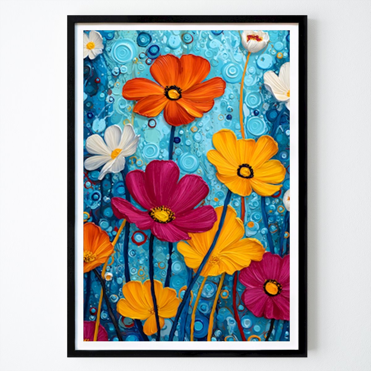 Botanical Poster: Vibrant Floral Symphony: A Celebration of Color and Nature by Robert Feld
