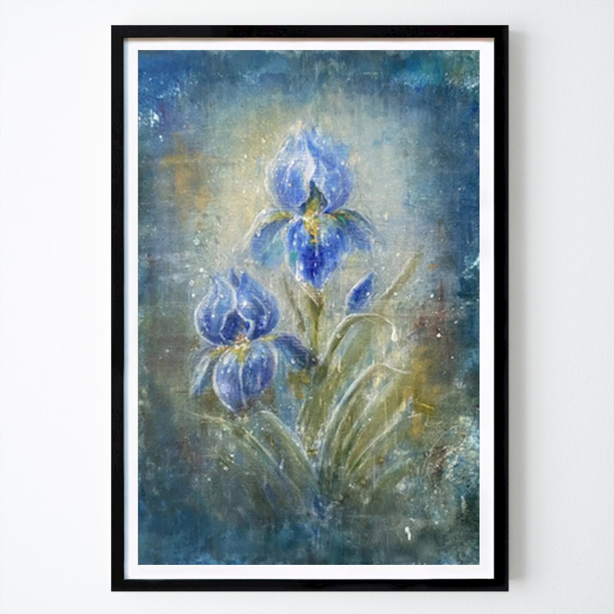 Botanical Poster: Irises in the Rain by Natalia Pettersson