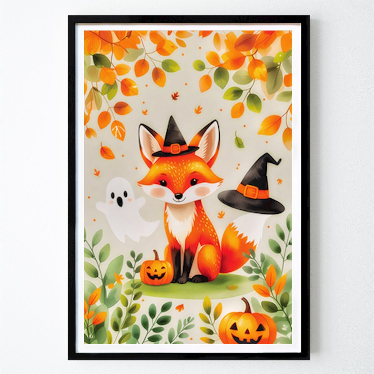 Animals Poster: Cute Autumn Animal Wall Art by Hidayatullah