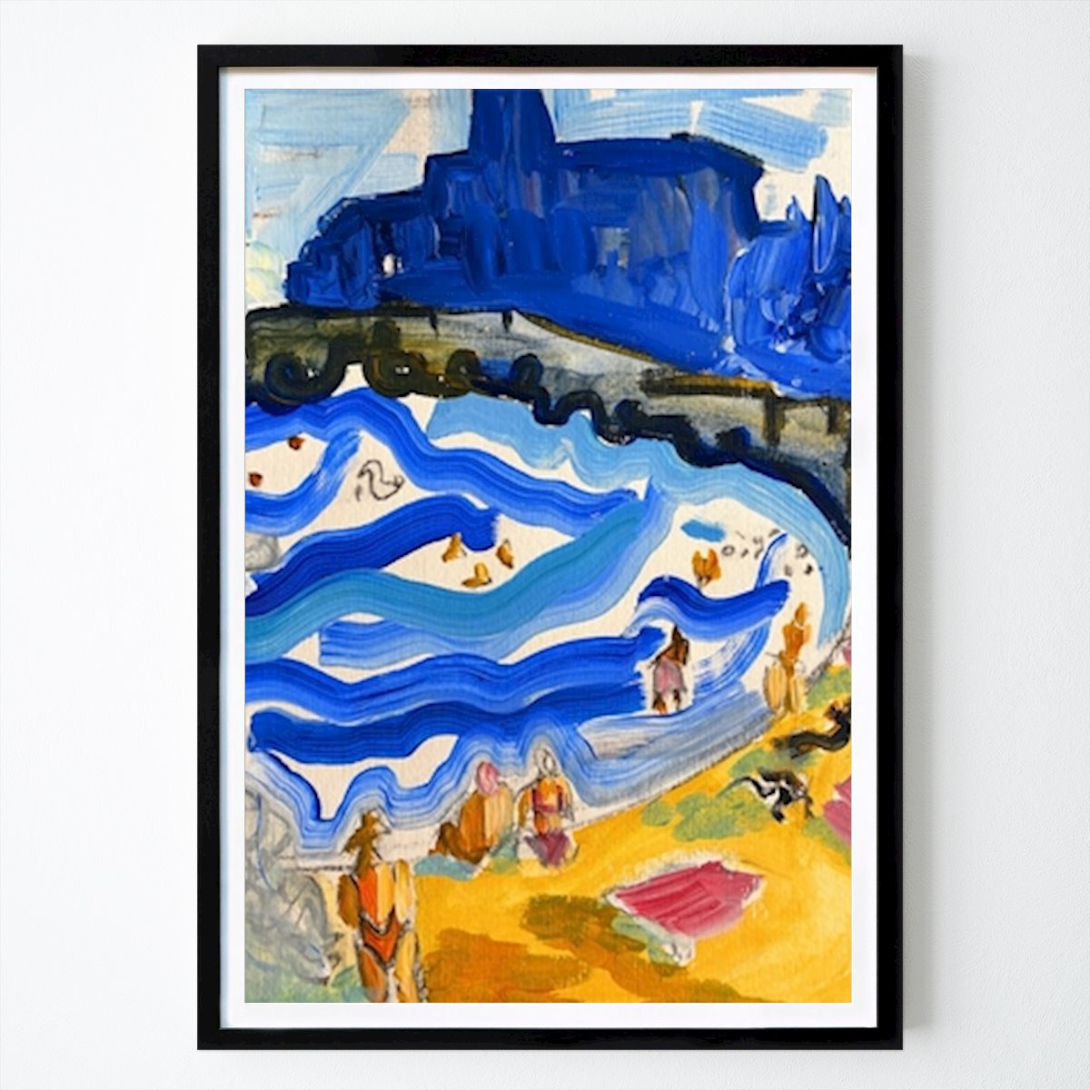 Abstract Poster: Coastal Serenity: A Vibrant Seascape by Amanda Höglund
