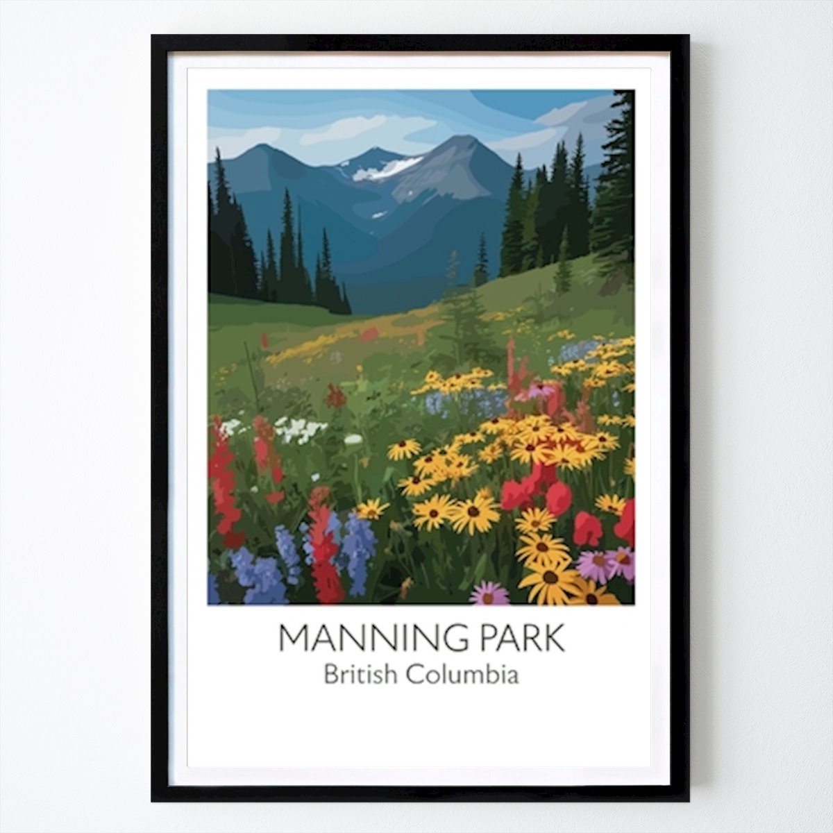 Blumen & Pflanzen Poster: Manning Park Berglandschaftsreise von Vicky Hanggara