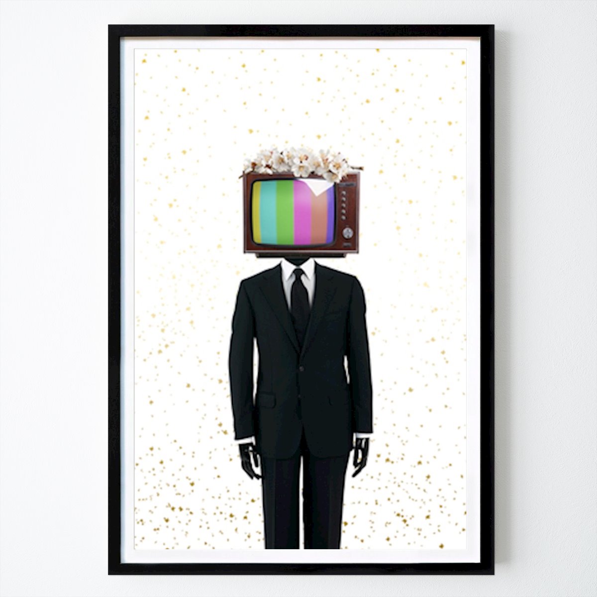 Astratto Poster: Retro TV Head: Uno sguardo surreale all'identità moderna di Antonija