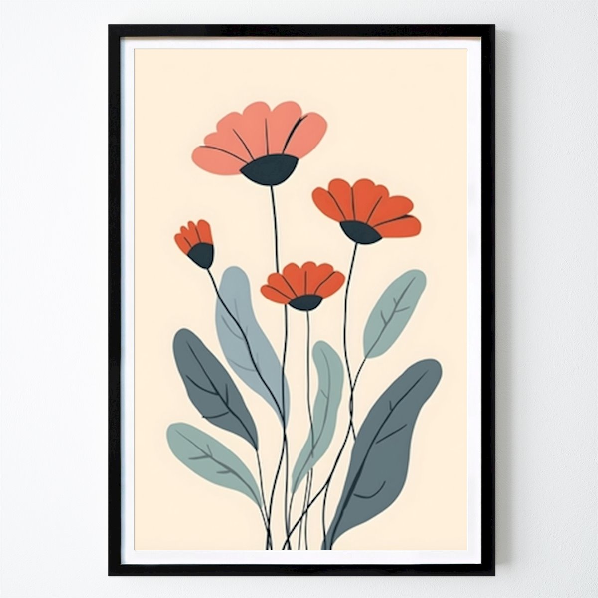 Botanical Poster: Simple Whimsical Floral by Artzy Flowerist