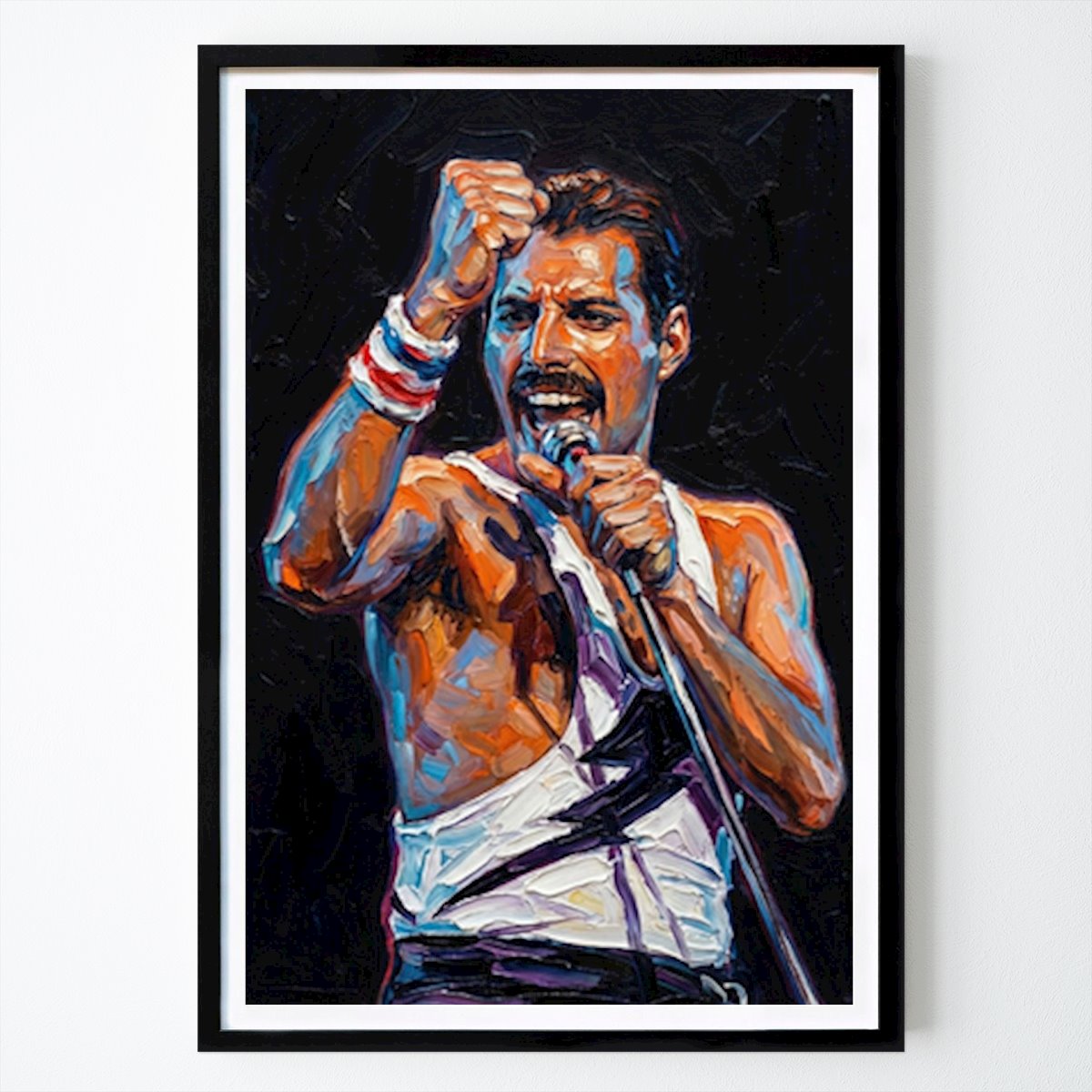 Loisirs Affiche: Freddie Mercury : La performance emblématique par Adyas Art
