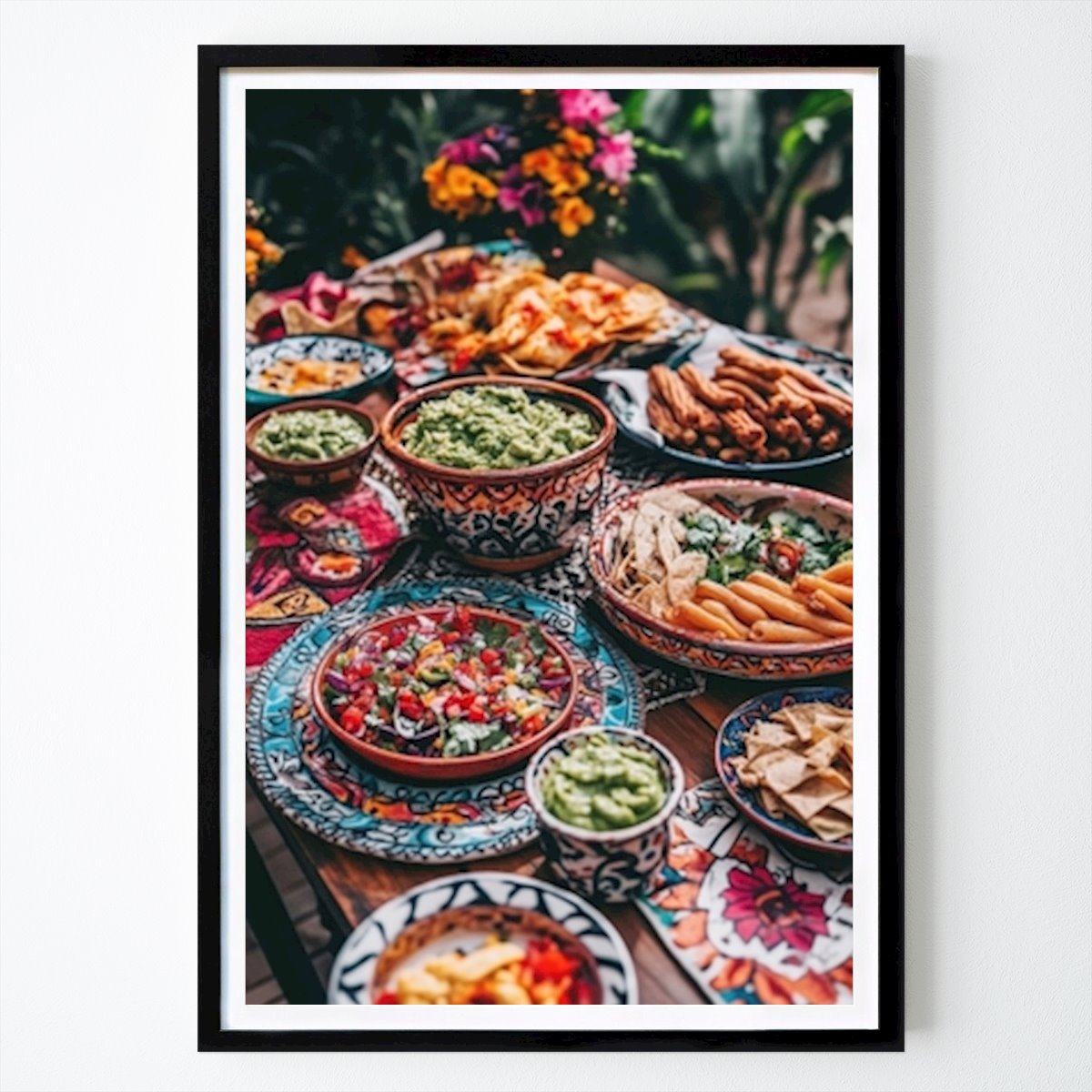 Kitchen Poster: Vibrant Fiesta: A Colorful Spread Of Mexican Delights by Pia Srit