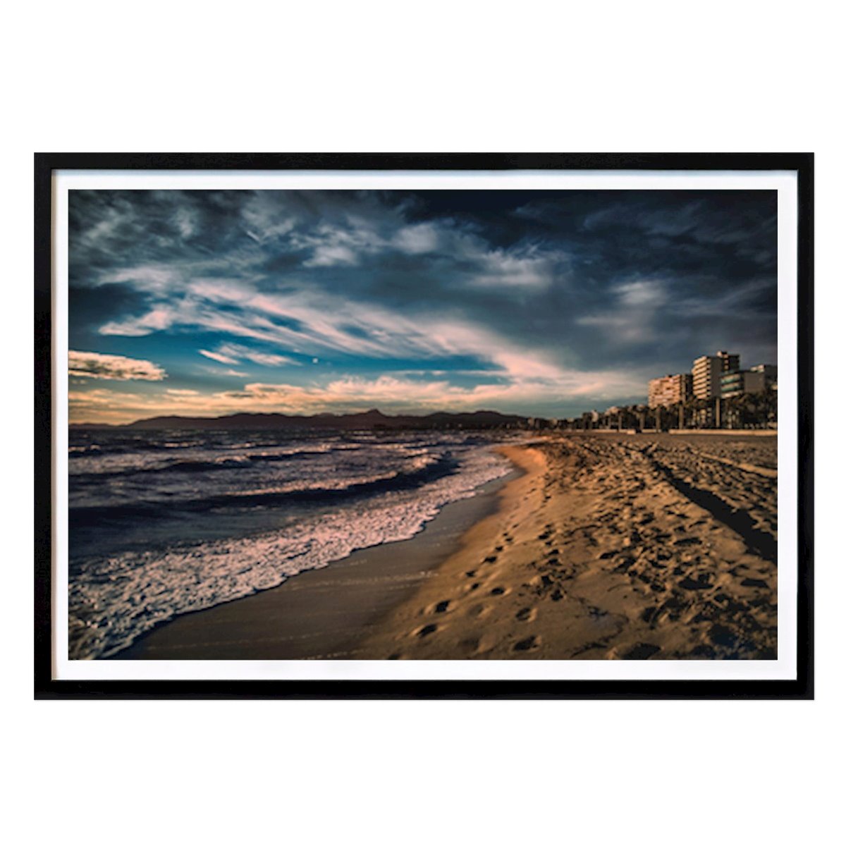 Naturaleza Póster: Atardecer tranquilo en la orilla de Frank Jährling
