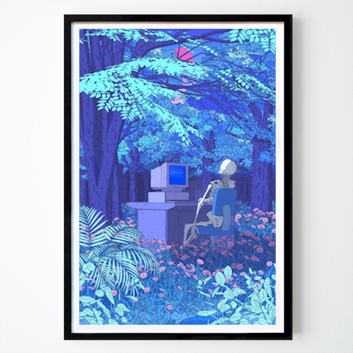 Retro & Vintage Poster: Blue Screen van Exhozt