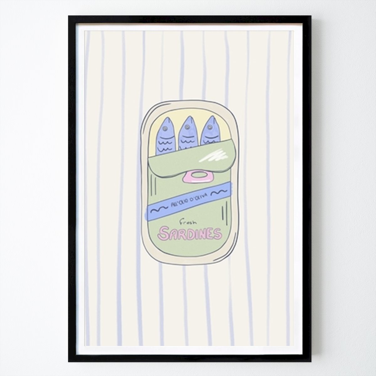 Kitchen Poster: Retro Sardine Can by Meelov studio