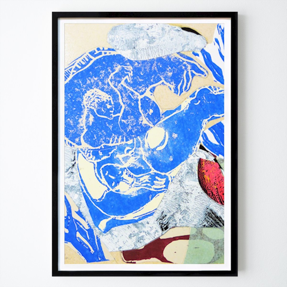 Abstract Poster: Abstract Embrace: A Fusion of Color and Form by Pascal Marlin