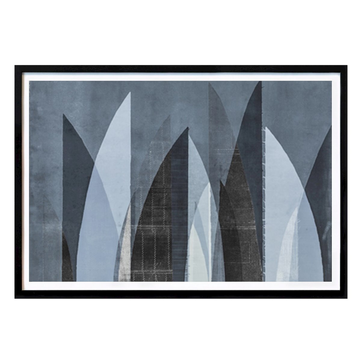 Abstract Poster: Abstract Waves: A Modern Interpretation of Architectural Forms by Susan Smereka