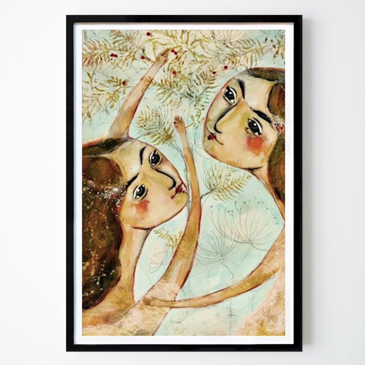 Blumen & Pflanzen Poster: Flüstern der Verbindung: Ein Tanz zweier Seelen von RAR Kramer