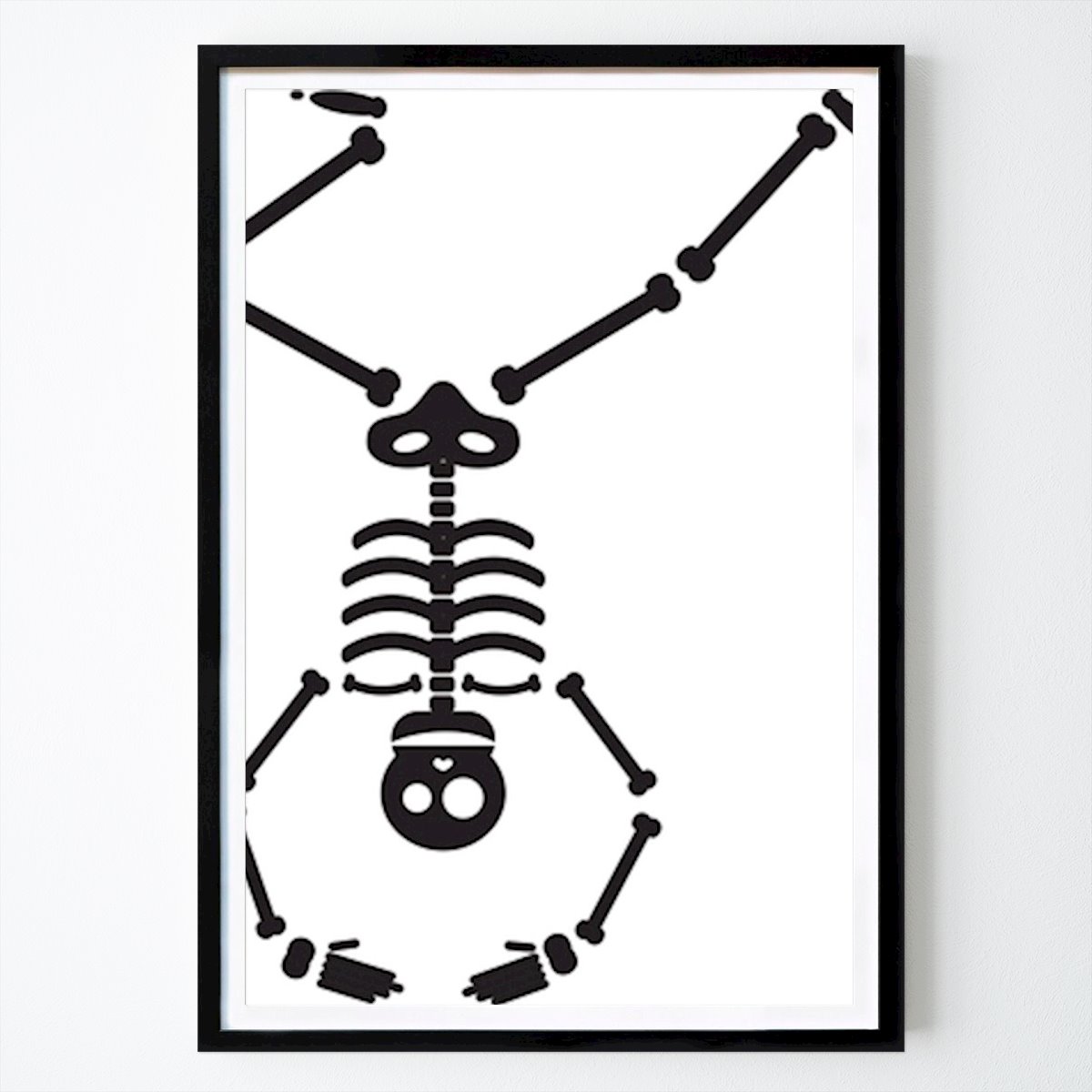 Illustration Affiche: Squelette Ludique : Un Halloween Fantaisiste par Marika Barsrsind