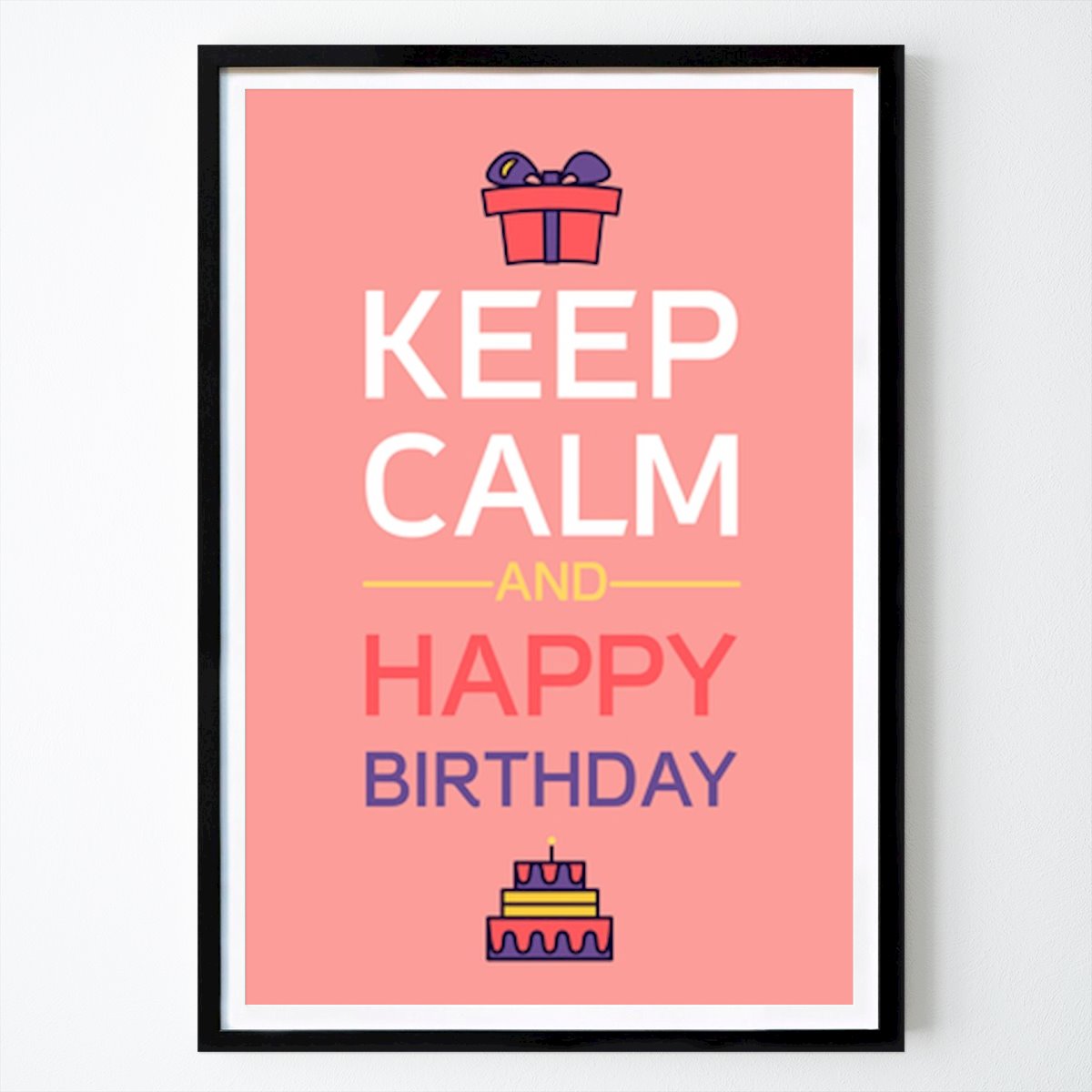 Køkkenbilleder Plakat: Keep Calm and Celebrate: Tillykke med fødselsdagsudgaven av Marika Barsrsind