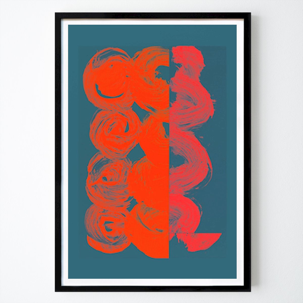 Abstract Poster: Vibrant Swirls: A Modern Abstract Expression by Diana Jahns
