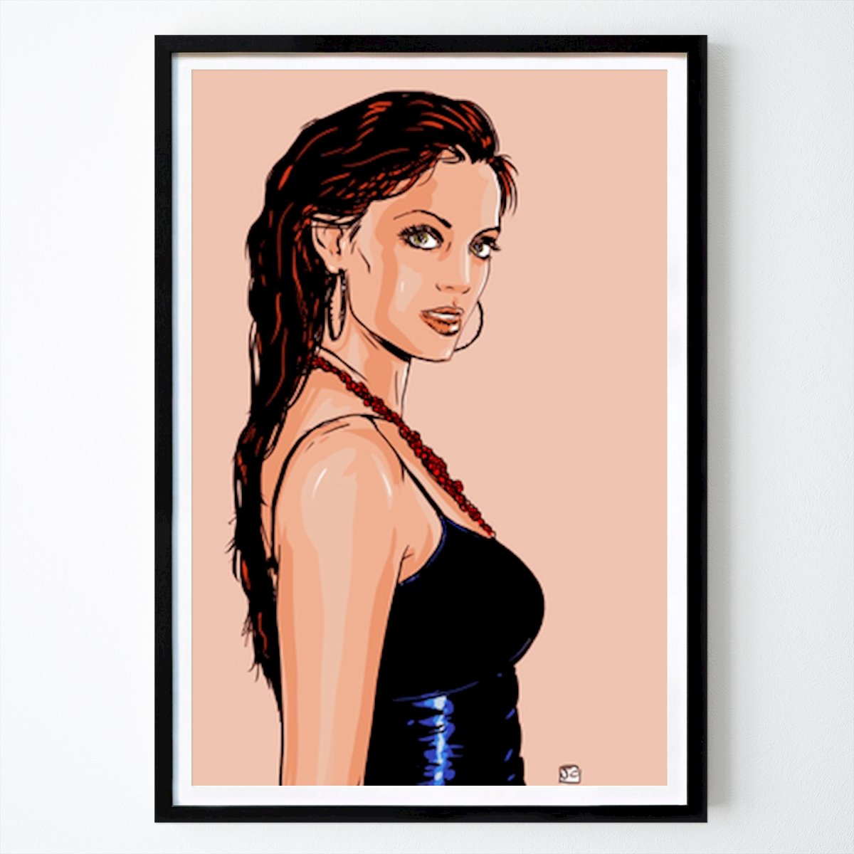 Illustration Affiche: Portrait stylisé d’une icône glamour par Giuseppe Cristiano