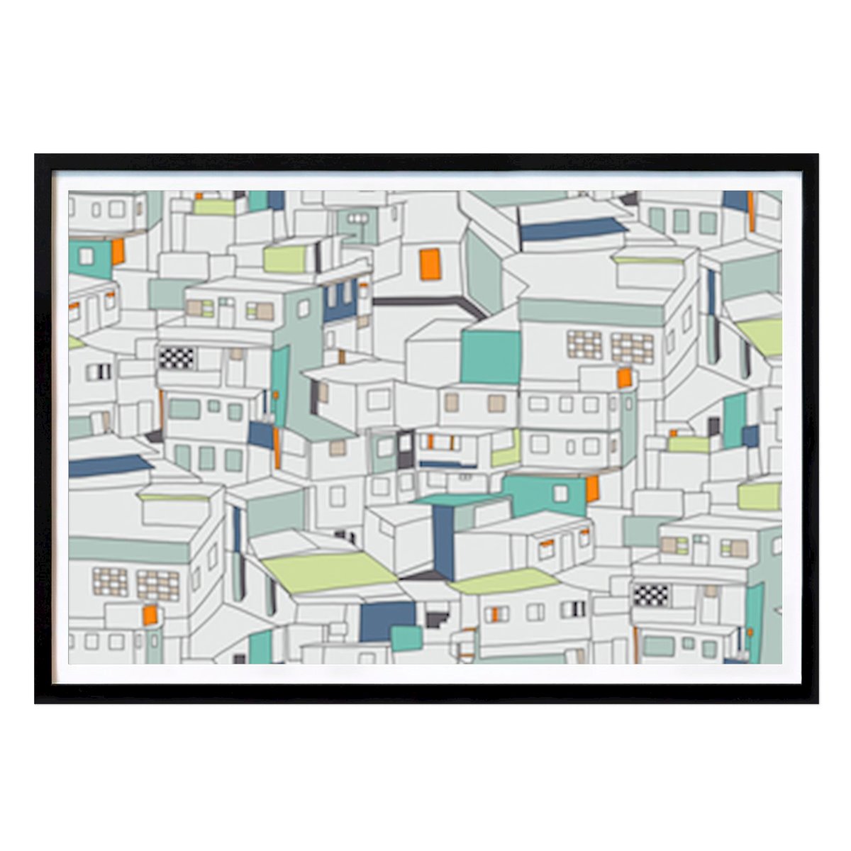 Byer & Steder Plakat: Urban mosaikk: Et levende teppe av byliv av Alexandra Weise