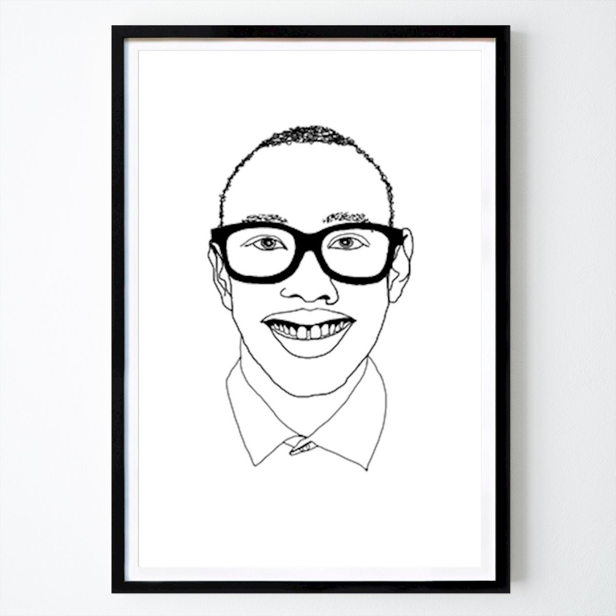 Illustration Poster: Stylized Portrait Of A Trendy Individual by XHOZUCAN
