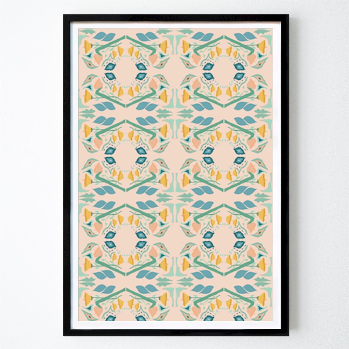 Abstrakt Plakat: Leken blomstermosaikk: Et moderne tekstildesign av Breanna Megan Studio