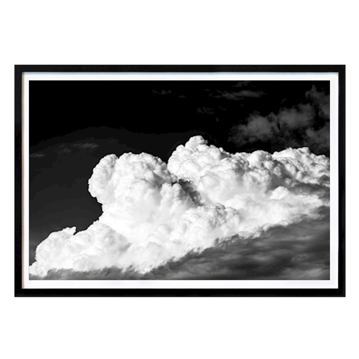 Black & White Poster: Monochrome Majesty: The Art of Cloud Formations by Rafael Campezato