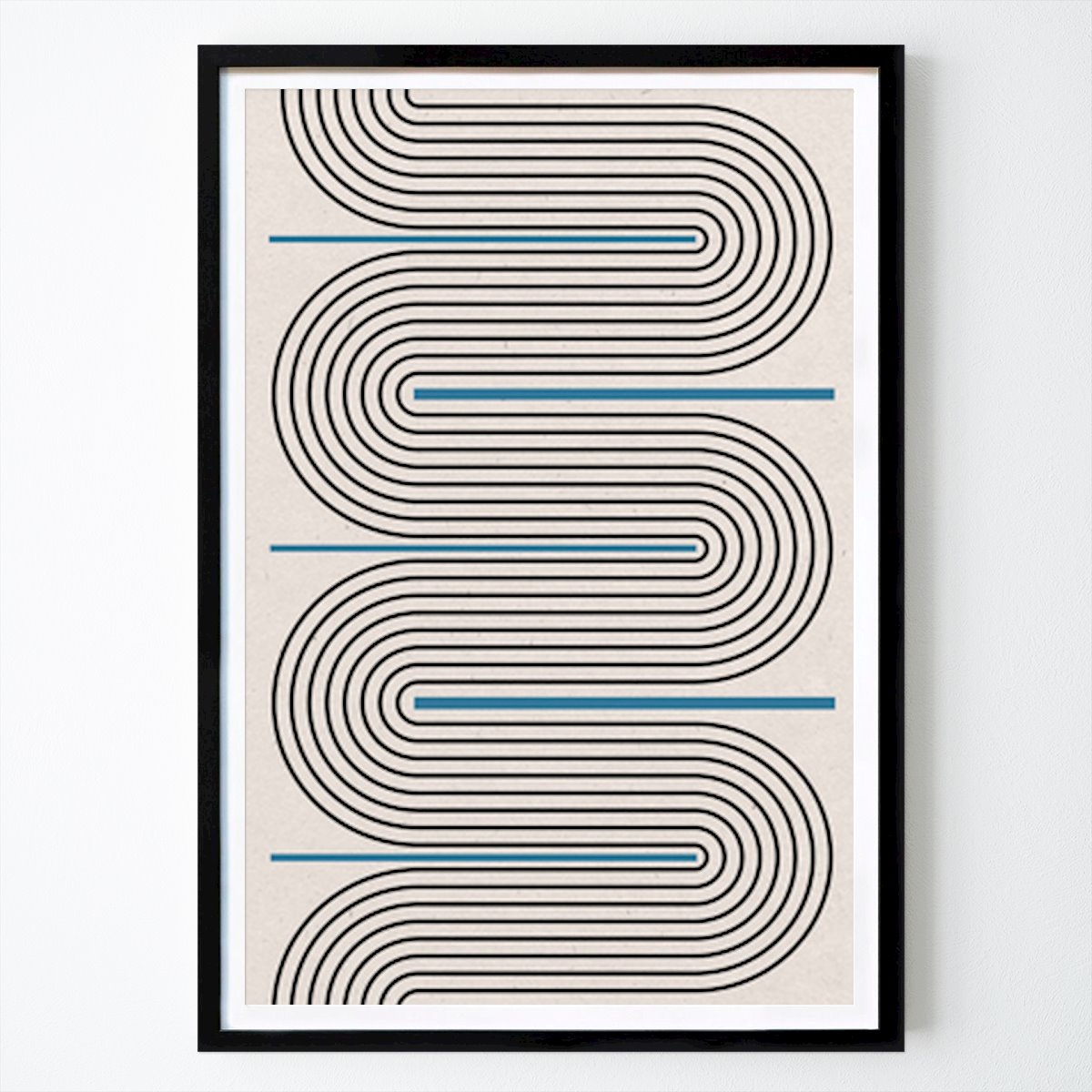 Abstract Poster: Fluid Dynamics: A Modern Minimalist Journey by THE MIUUS STUDIO