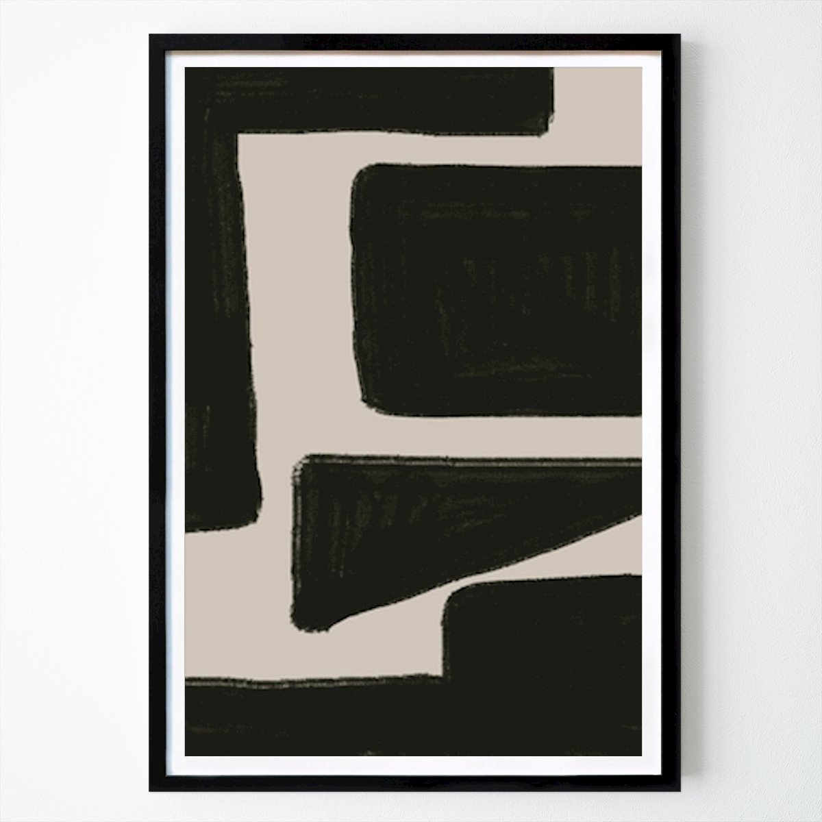 Abstract Poster: Abstract Monochrome Composition by THE MIUUS STUDIO