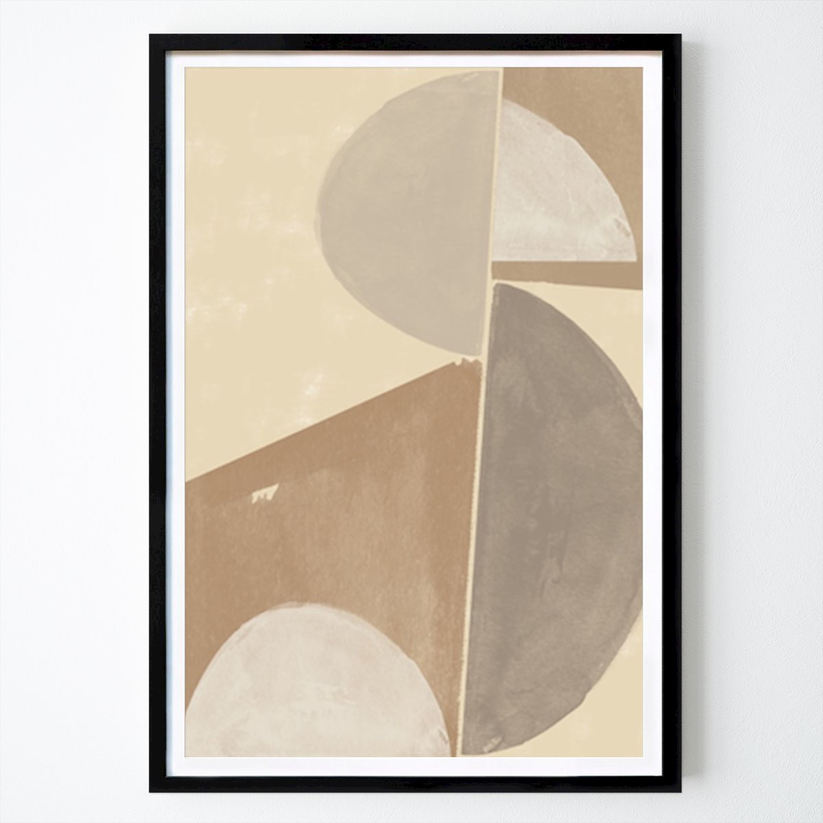Citation & Text Poster: Abstract Harmony: Earthy Tones And Geometric Shapes by THE MIUUS STUDIO