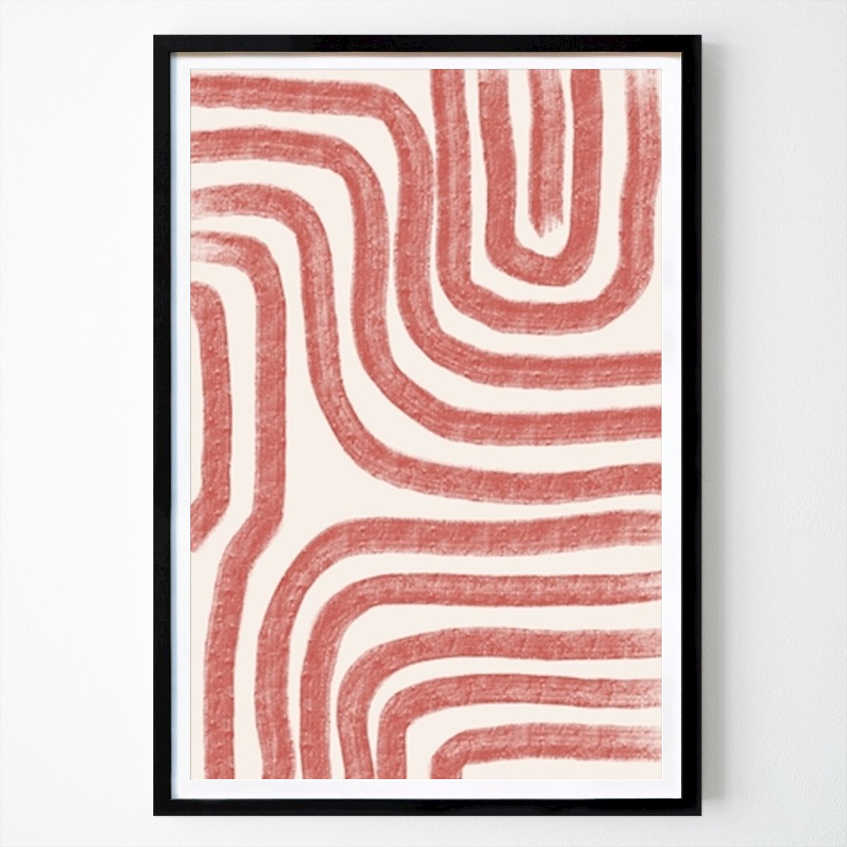 Abstract Poster: Abstract Terracotta Waves: Modern Minimalist Design by THE MIUUS STUDIO