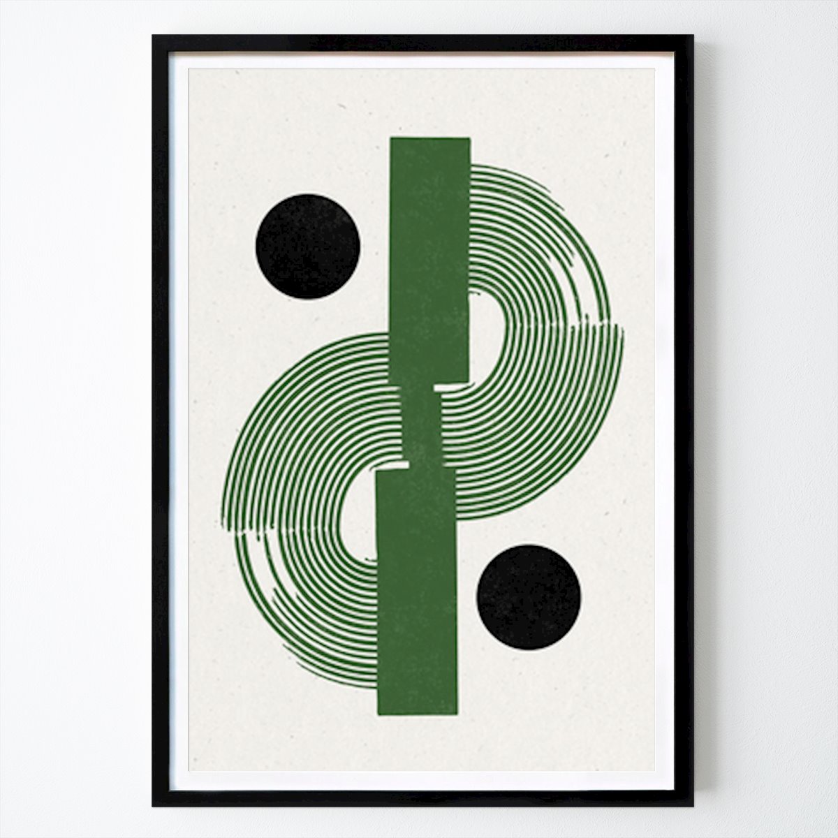 Abstract Poster: Modern Minimalism: Abstract Green and Black Composition by THE MIUUS STUDIO
