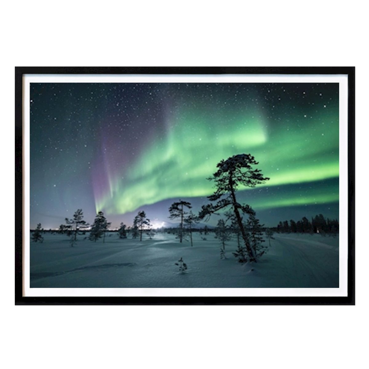 Nature Poster: Lights above Ylläs by Timo Oksanen